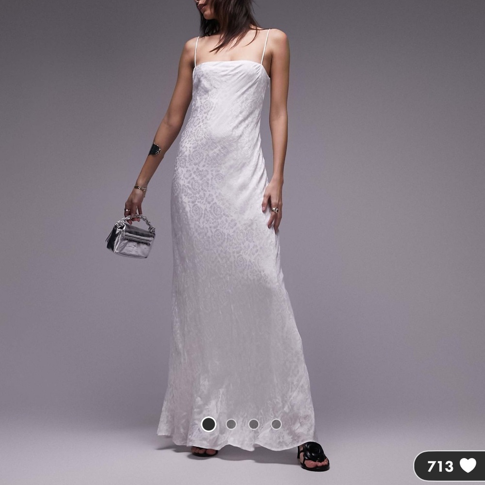 Maxi slip dress in white - NWT!